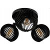 51763 2 led stropni zavesny lustr 3xe27 nastavitelny dreveny cerny