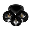 51763 led stropni zavesny lustr 3xe27 nastavitelny dreveny cerny