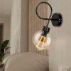 51991 sklenena led nastenna lampa loft 1xe27 jantarova barva