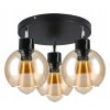 Szklana lampa sufitowa LED 3xE27 — kolor bursztynowy