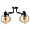 Szklana lampa sufitowa rozlozysta LED 4xE27 — kolor bursztynowy