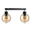 Szklana lampa sufitowa LED LOFT 2xE27 — kolor bursztynowy