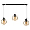 Szklana lampa sufitowa LED regulowana 3xE27 — kolor bursztynowy