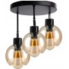 Szklana lampa sufitowa LED 3xE27 — kolor bursztynowy