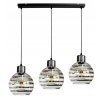 52207 sklenena led zavesna lampa 3xe27 kulove horizontalni pruhy