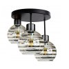 52201 sklenena led zavesna lampa 3xe27 kulove horizontalni pruhy