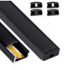 52399 led profil hlinikovy povrchovy 2m cerny set