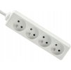 52489 1 prodluzovaci kabel 3m s uzemnenim 4 zasuvky bily 3 1 5 mm2 16a 3680w