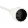 52477 3 prodluzovaci kabel 5m s uzemnenim 1 zasuvka bila 3 1 5 mm2 16a 2500w