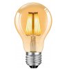 52666 3 led zarovka e27 s vlaknem amber 8w tepla bila