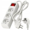 52522 prodluzovaci kabel 1 5 m s uzemnenim 3 zasuvky bily 3 1 0 mm2 3000 w