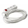 52537 2 prodluzovaci kabel 10m s uzemnenim 3 zasuvky bily 3 1 5 mm2 3680 w