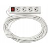 52552 4 prodluzovaci kabel 10m s uzemnenim 4 zasuvky bily 3 1 5 mm2 3680 w