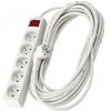 52564 prodluzovaci kabel 10m s uzemnenim 5 zasuvek bily 3 1 5 mm2 3680 w