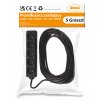 52519 1 prodluzovaci kabel 10m s uzemnenim 5 zasuvek cerny 3 1 5 mm2 16a 3680w