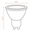 53317 led zarovka gu10 10w 6500k 230v 900lm studena bila