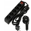 53041 prodluzovaci kabel 5 zasuvek 3m cerny s vypinacem 3x1 5mm