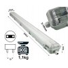 SADA Hermetické svítidlo s reflektorem 120cm 36W 5760lm 6500K + 2x LED trubice
