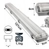 SADA Hermetické svítidlo 120cm 36W 5760lm 6500K+ 2x LED trubice Voděodolné