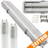 Hermetické svítidlo 120cm lampa + 2x LED trubice Voděodolné 6000K studená teplota