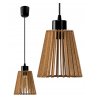 DŘEVĚNÁ STROPNÍ ZÁVĚSNÁ SVÍTIDLA LED LUSTR E27 Do obývacího pokoje Dekorativní