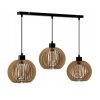 LED závěsná lampa 3xE27 dřevěná nastavitelná do kuchyně obývacího pokoje atmosférická