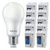 54346 1 sada 10 ks led zarovek philips e27 4 9w 470lm tepla bila