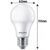 54349 1 sada 6 ks led zarovek philips e27 4 9w 470lm tepla bila