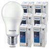 54349 1 sada 6 ks led zarovek philips e27 4 9w 470lm tepla bila