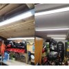Sada 4 x povrchově montovaných LED svítidel 36W 120cm zářivkový panel pro garáž a dílnu