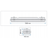 54571 2 hermeticke svitidlo 150cm 2x led trubice 18w cw volt 3600lm