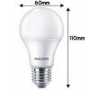 10x LED žárovka PHILIPS LED E27 10W 1055lm neutrální bílá 4000k
