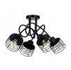 Stropní závěsné svítidlo  LOFT 4x černá pružina