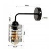 Skleněná nástěnná lampa LED nad zrcadlem E27 LOFT