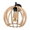 55507 2 led nastenne svitidlo 1x e27 loft edison drevena koule