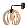 55507 4 led nastenne svitidlo 1x e27 loft edison drevena koule