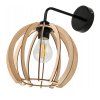 55507 led nastenne svitidlo 1x e27 loft edison drevena koule