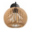 Nástěnná lampa 1x E27 edison LED s dřevěným stínidlem