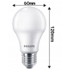 55570 1 led zarovka philips e27 a60 13w 1521lm 2700k tepla bila