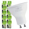 56101 1 6x led zarovka gu10 10w tepla bila