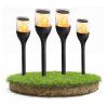 4x Solární zahradní LED lampy Strong FLAME 65cm