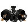 Stropní lustr LED 5xE27 LOFT Rolling Black Cup Medium