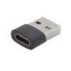 Adaptér USB-A na USB-C, černý mini, pro nabíječku notebooku s adaptérem
