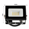 LED reflektor IP65 - 10W - 900lm s pohybovým a soumrakovým senzorem - studená bílá