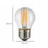 LED žárovka  - E27 - G45 - 6W - 510Lm - filament - teplá bílá