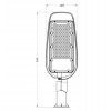 32781 2 led poulicni lampa 100w studena bila