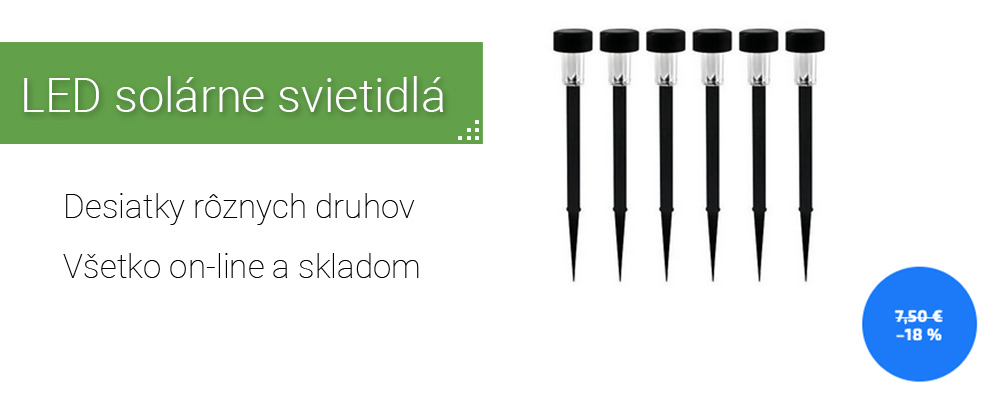 LED solárné svietidla