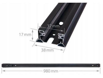 37277 37277 kolejnice 1m pro bodove reflektory gu10 cerna