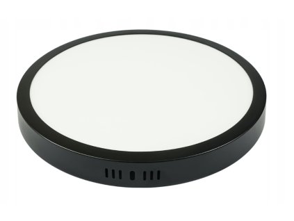 7044 kruhovy led panel pre povrchovu montaz cierny 24w studena biela