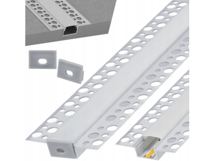 LED hliníkový profil zapustený 1m - sada